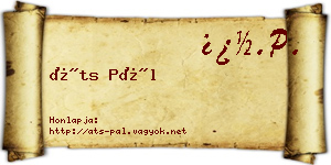 Áts Pál névjegykártya