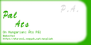 pal ats business card